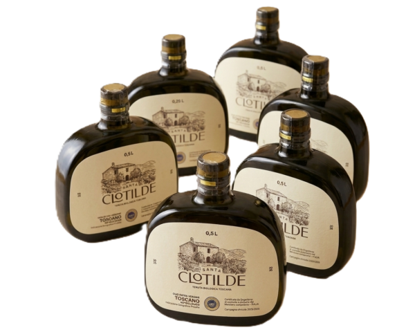 6 Bottiglie Olio Extra Vergine Toscano IGP Biologico Formato 0,50L